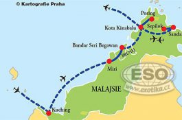 Borneo – Sarawak - Brunej – Sabah - Brunej