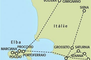 Jižní Toskánsko a ostrov Elba - etruská sídla, tyrkysové moře - Itálie - Toskánsko