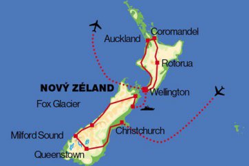 Nový Zéland - Středozem - Nový Zéland