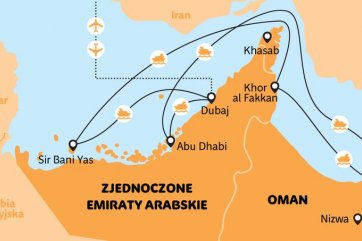 Plavba u pobřeží Spojených arabských emirátů - příliv orientu - Spojené arabské emiráty
