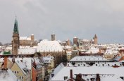 Advent ve středověkých městech Bavorska, zdobené kašny a Norimberk - Německo - Bavorsko