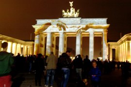 Berlín a večerní slavnost světel, výstava Botticel - Německo - Berlín