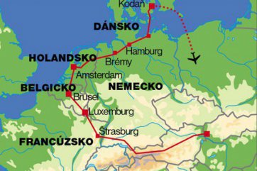 Brusel, Bruggy, Paříž, Londýn - Belgie