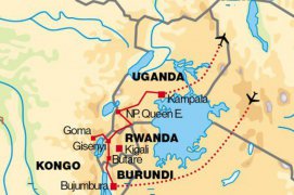 Burundi, Rwanda, Uganda, Keňa, Tanzanie, Kongo - Uganda
