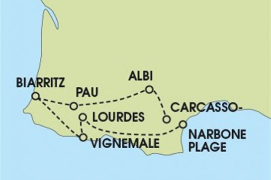Gaskoňsko, Pyreneje a pláže Atlantiku - Francie