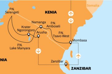 Keňa, Tanzánie a Zanzibar - safari s odpočinkem - Keňa