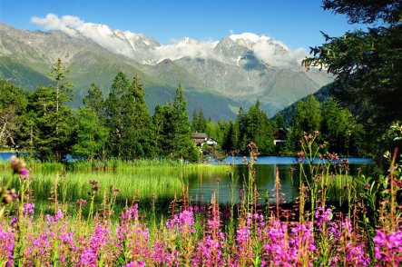 Mont Blanc s kartou - ďábelské Švýcarsko - Švýcarsko