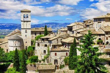 Mozaika Umbrie - Gubbio - Assisi - Perugia - zelené srdce Itálie