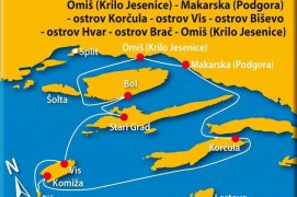 Pohodová plavba po Jadranu v oblasti střední Dalmácie - Chorvatsko - Střední Dalmácie - Omiš