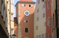 Regensburg, pivní věž a Kurfiřtské lázně - Německo