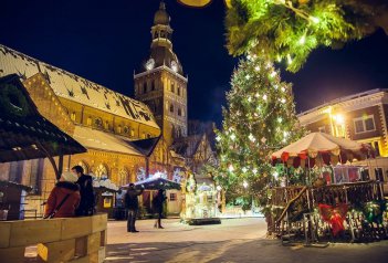 Riga v době adventu - Lotyšsko