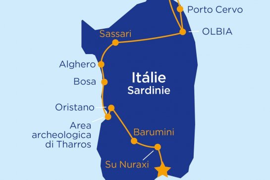 Sardinie - okruh smaragdovým ostrovem - Itálie - Sardinie
