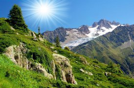 Savojské Alpy, brána ke slunci s kartou