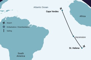 Plavba St. Helena to Cape Verde - Svatá Helena