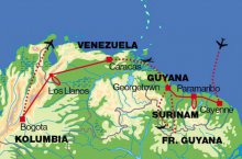 Surinam, Francouzská Guyana, Guayana, Tobago, Trinidad - Guyana