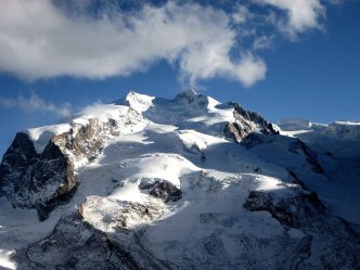 Švýcarsko, ledovcový masiv Monte Rosa