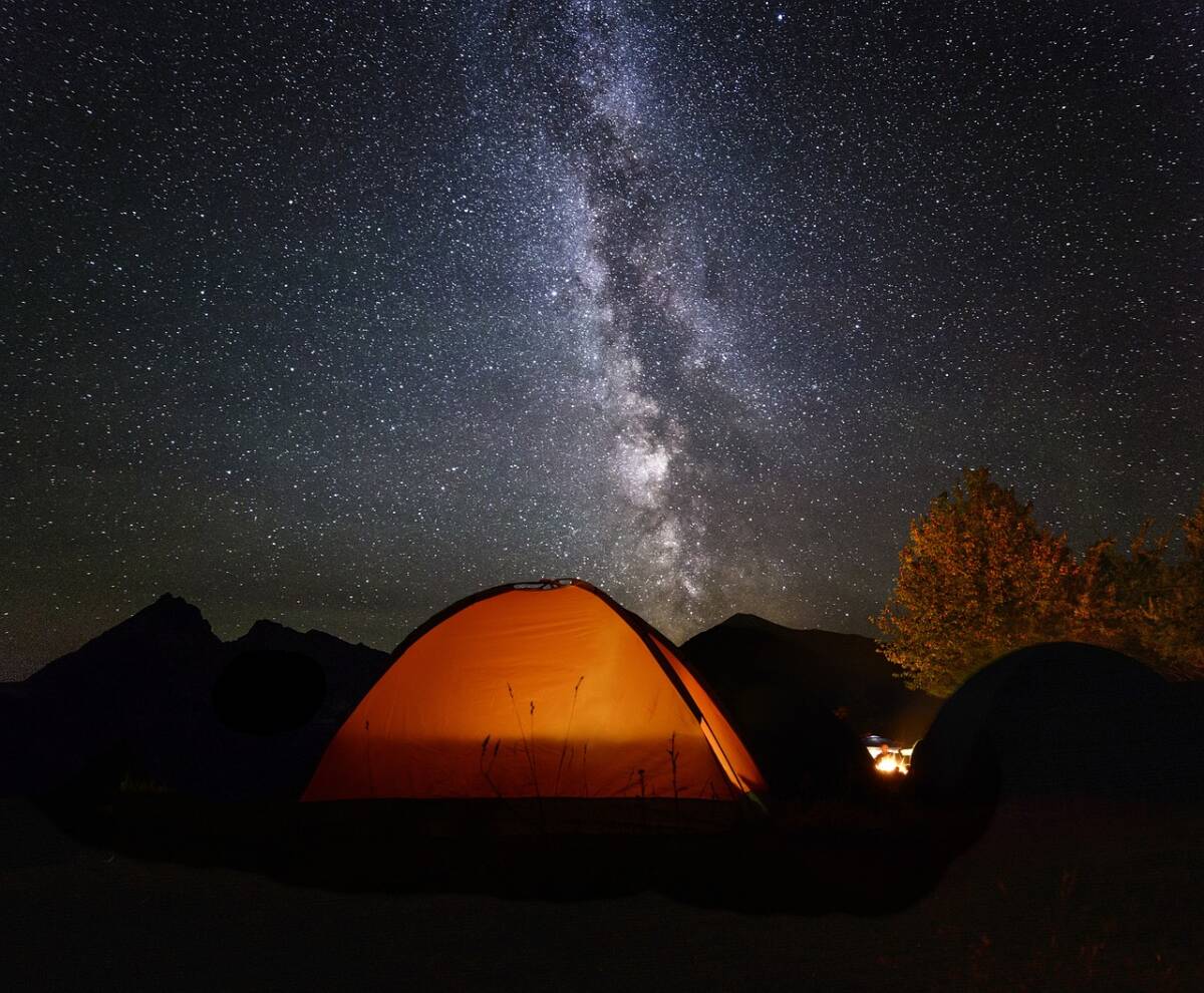 Milky way camping